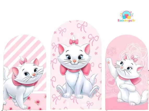 Animal Cat Inspiration cartoon Arch Backdrop Cover Backdrop 3 pieces