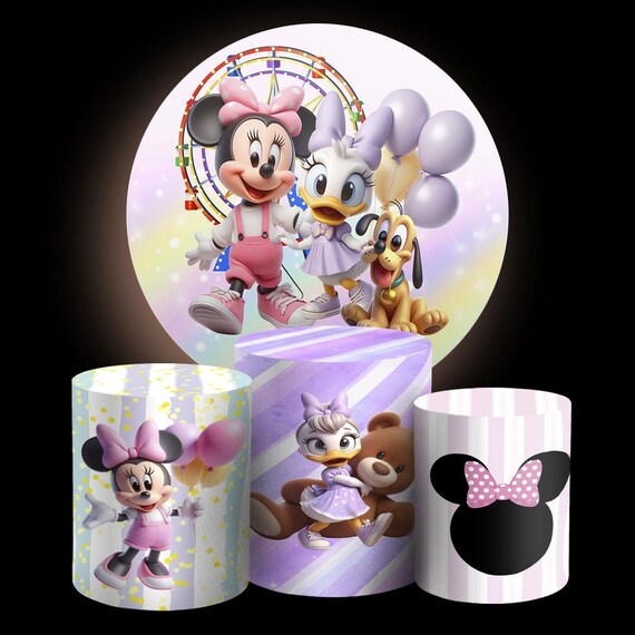 Cartoon Inspired Round Backdrop Cylinders Cover Round Backdrop Cover Photo Photography Background