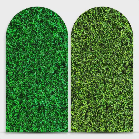 Green Wall Arch Backdrop cover Set of 2 | Roman Panel | PhotoBackdrop