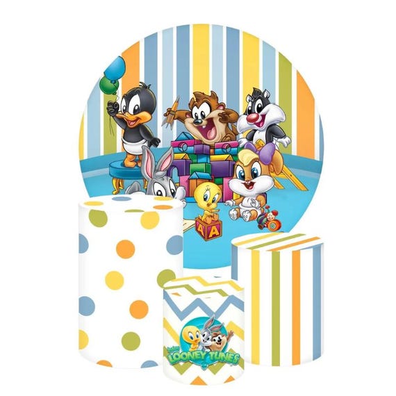 Babies Cartoon Inspired Round Backdrop Cylinders Cover Round Backdrop Cover Photo Photography Background