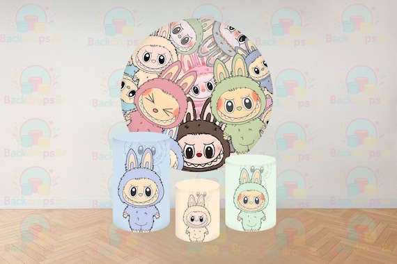 Cartoon Round Backdrop Cylinders Cover Round Backdrop Cover Photo Photography Background