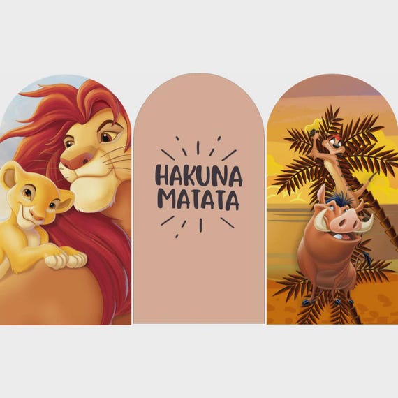 Lion Arch Backdrop Cover Backdrop 3 pieces| Lion Birthday Backdrop