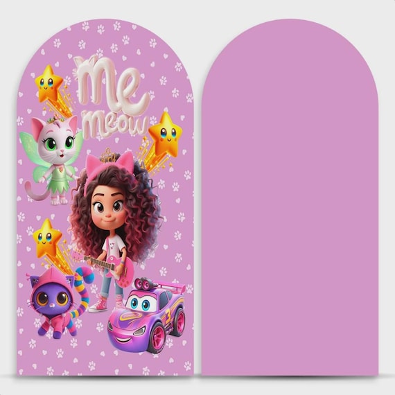 Gabby magical inspiration Arch Backdrop cover Set of 2 | Roman Panel | PhotoBackdrop