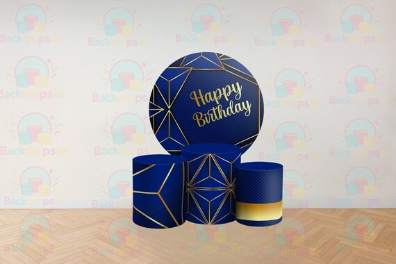 Happy Birthday Inspired Round Backdrop Cylinders Cover Round Backdrop Cover Photo Photography Background