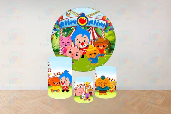 Clown Circus Round Backdrop Cylinders Cover Round Backdrop Cover Photo Photography Background