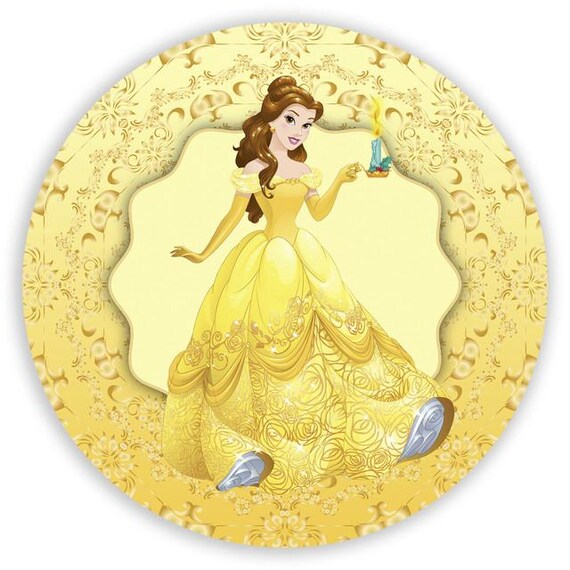 Cartoon princess Inspired Round Backdrop | Round Backdrop Cover | Photo Photography Background
