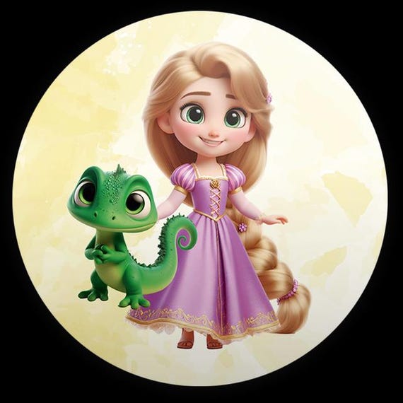 Cartoon Princess Inspired Round Backdrop | Round Backdrop Cover | Photo Photography Background