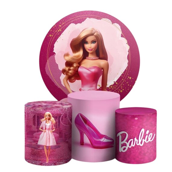 Cartoon Dolls Inspired Round Backdrop Cylinders Cover Round Backdrop Cover Photo Photography Background