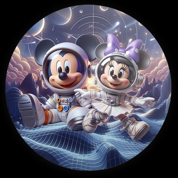 Cartoon astronaut Inspired Round Backdrop | Round Backdrop Cover | Photo Photography Background