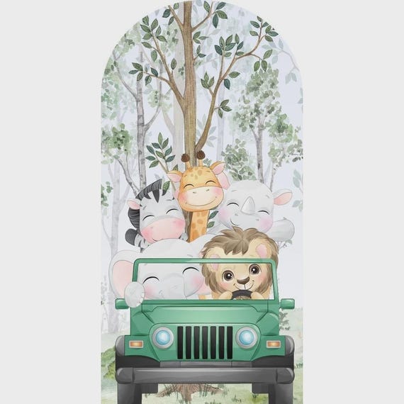 safari Arch Backdrop for Baby shower| Arch Backdrop|Photo Backdrop