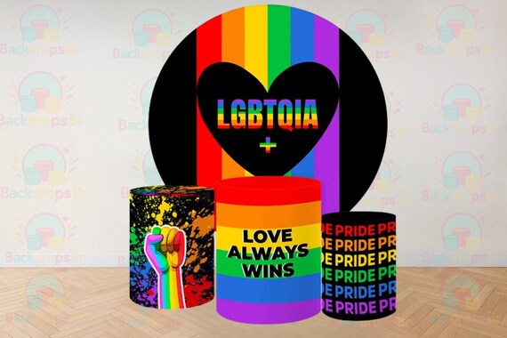 LGBT Party Inspired Round Backdrop Cylinders Cover Round Backdrop Cover Photo Photography Background