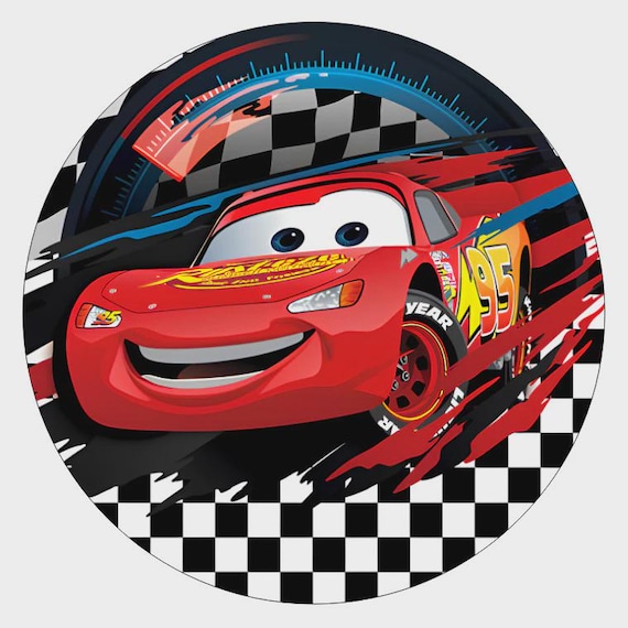 Cartoon racing cars Inspired Round Backdrop | Round Backdrop Cover | Photo Photography Background