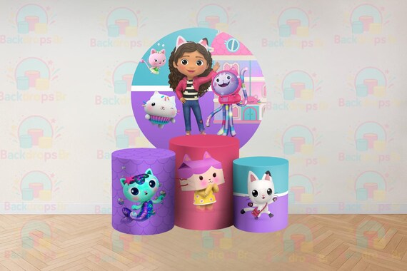 Magical House Cartoon Inspired Round Backdrop Cylinders Cover Round Backdrop Cover Photo Photography Background