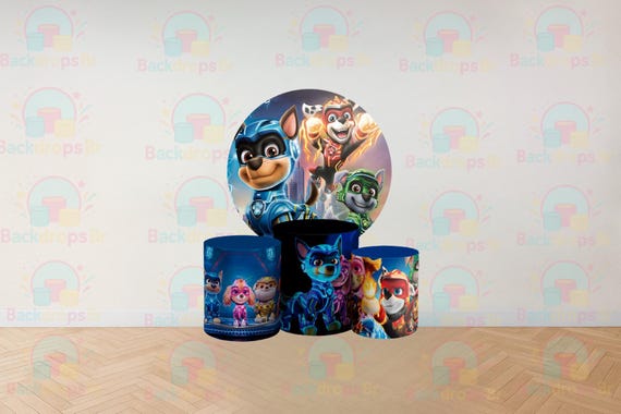 Rescue Dogs Inspired Round Backdrop Cylinders Cover Round Backdrop Cover Photo Photography Background