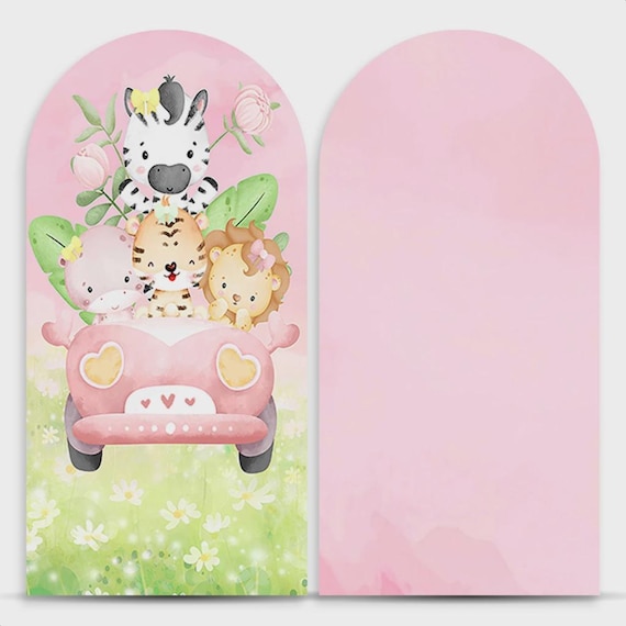 Safari Arch Backdrop Cover Backdrop 2 pieces|Birthday Backdrop| baby shower backdrop | safari
