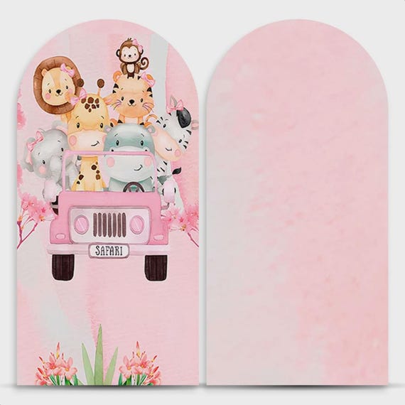 Safari Arch Backdrop Cover Backdrop 2 pieces|Birthday Backdrop| baby shower backdrop | safari
