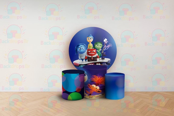 Cartoon Inspired Round Backdrop Cylinders Cover Round Backdrop Cover Photo Photography Background