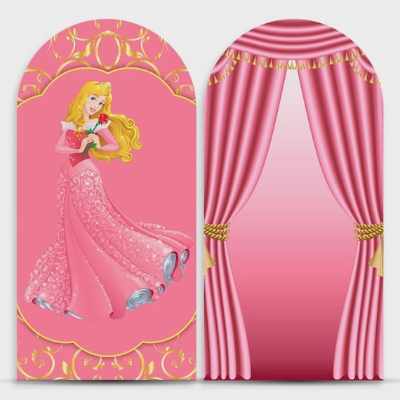 Princess inspiration Arch Backdrop cover Set of 2 | Roman Panel | PhotoBackdrop