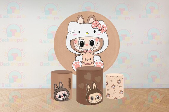 Cartoon Inspired Round Backdrop Cylinders Cover Round Backdrop Cover Photo Photography Background