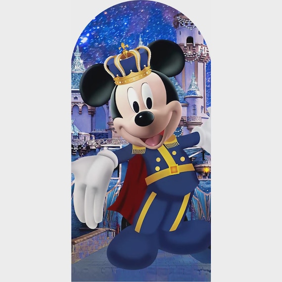 Cartoon Royal Mouse Inspiration Arch Backdrop for Birthday Party| Arch Backdrop|Photo Backdrop