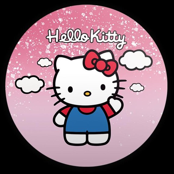 Cartoon Kitty Inspired Round Backdrop | Round Backdrop Cover | Photo Photography Background