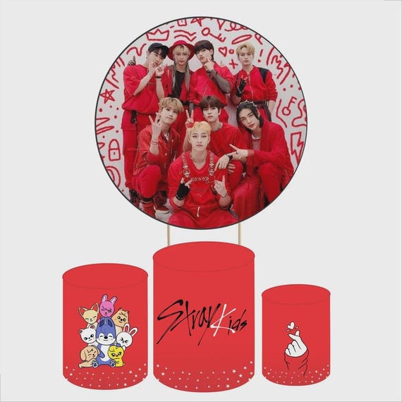 Kpop Boy band Inspired Round Backdrop Cylinders Cover Round Backdrop Cover Photo Photography Background