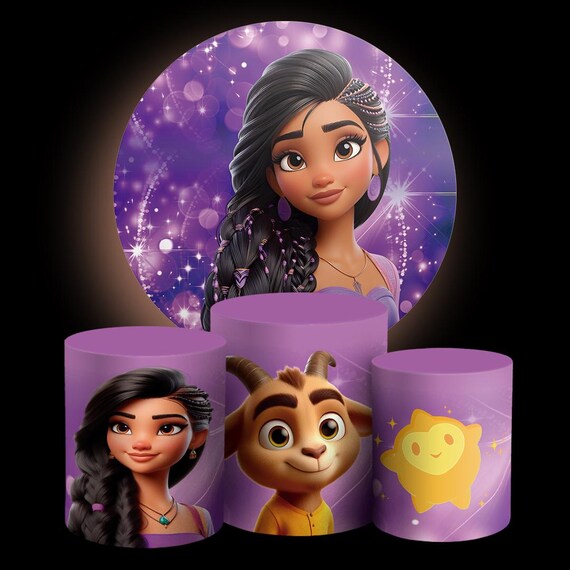 Cartoon Inspired Round Backdrop Cylinders Cover Round Backdrop Cover Photo Photography Background