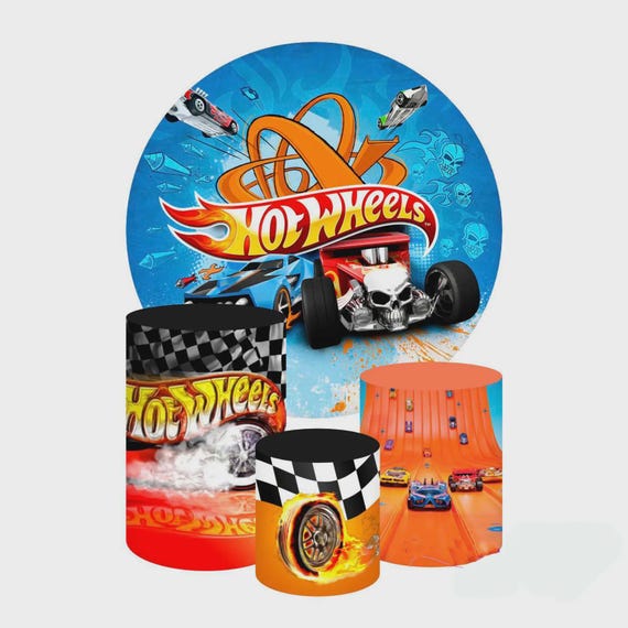 Racing Cars Inspired Round Backdrop Cylinders Cover Round Backdrop Cover Photo Photography Background