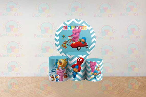 Cartoon Inspired Round Backdrop Cylinders Cover Round Backdrop Cover Photo Photography Background