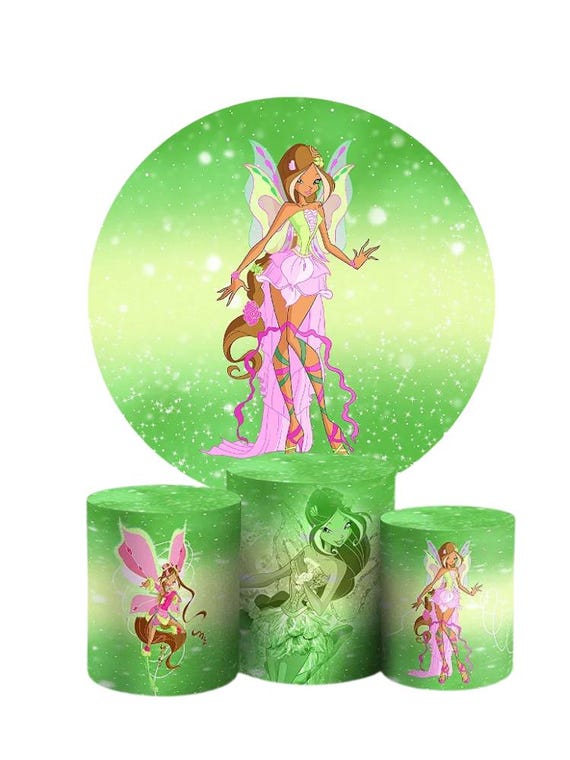 Fairy Club Win Round Backdrop Cylinders Cover Round Backdrop Cover Photo Photography Background