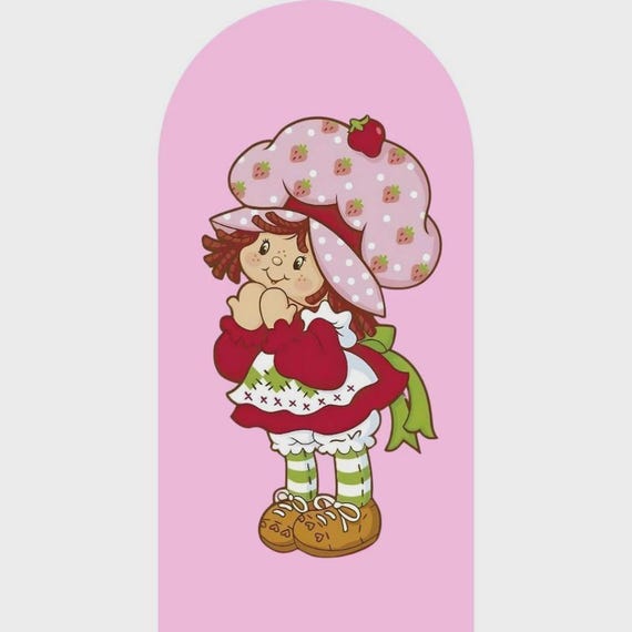 Strawberry Cartoon Inspiration Arch Backdrop for Birthday Party| Arch Backdrop|Photo Backdrop