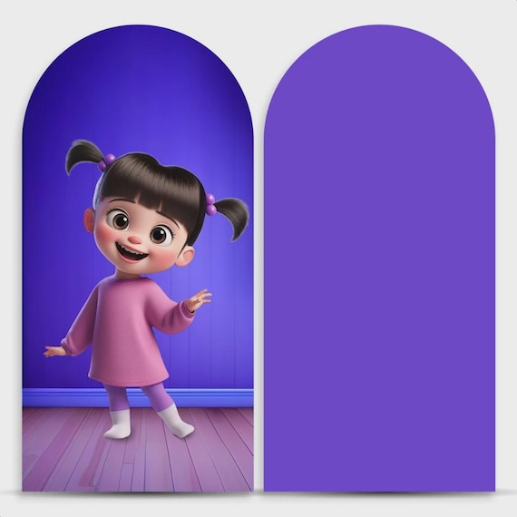 Monsters inspiration Arch Backdrop cover Set of 2 | Roman Panel | PhotoBackdrop