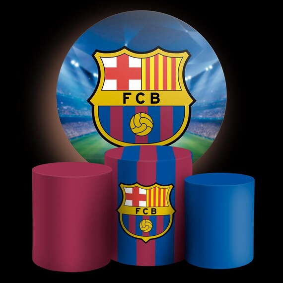 Cartoon soccer Inspired Round Backdrop Cylinders Cover Round Backdrop Cover Photo Photography Background
