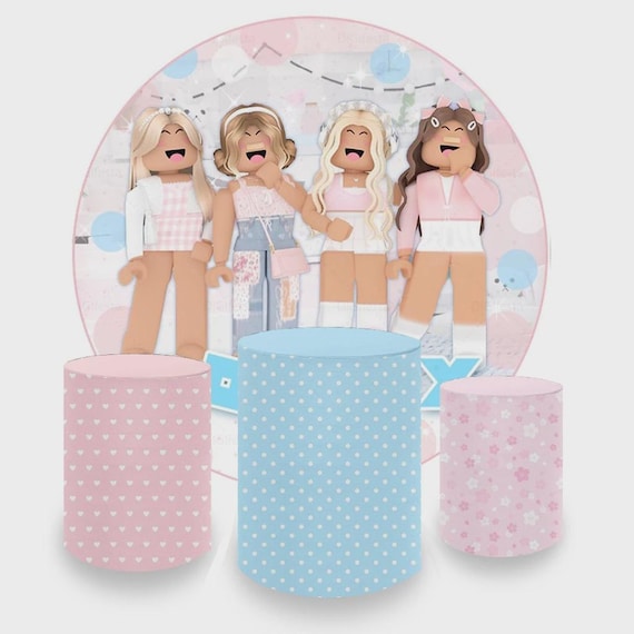 Cartoon Game Inspired Round Backdrop Cylinders Cover Round Backdrop Cover Photo Photography Background