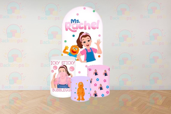 Rachel Arch Backdrop Set 4 Pieces | Cylinder Covers for Birthday Party