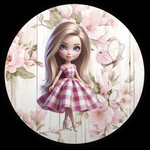 Cartoon doll Inspired Round Backdrop | Round Backdrop Cover | Photo Photography Background