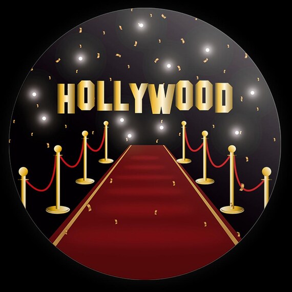 Hollywood Inspired Round Backdrop | Round Backdrop Cover | Photo Photography Background