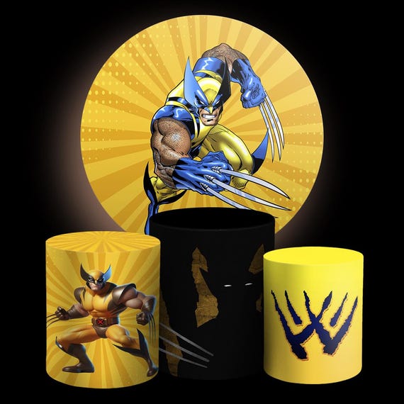 Cartoon super heroes Inspired Round Backdrop Cylinders Cover Round Backdrop Cover Photo Photography Background