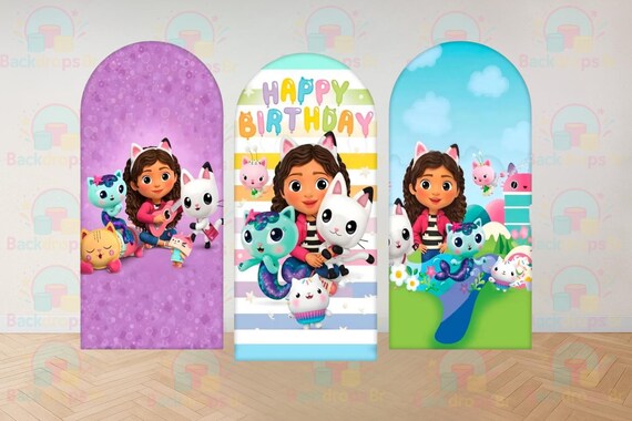 Magical House Inspiration cartoon Arch Backdrop Cover Backdrop 3 pieces