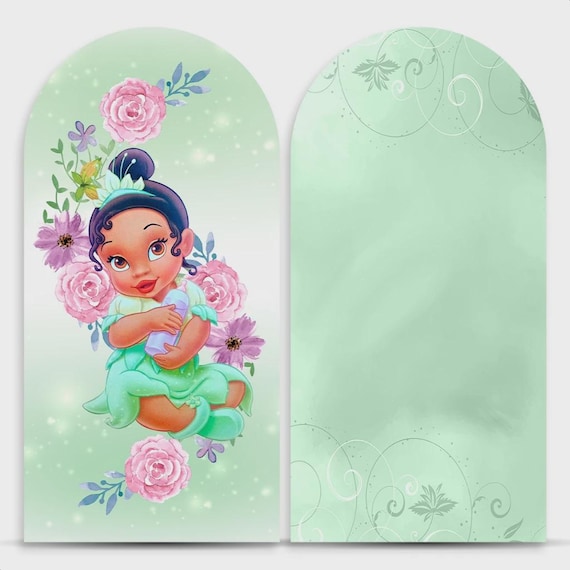 Baby Princess inspiration Arch Backdrop cover Set of 2 | Roman Panel | PhotoBackdrop