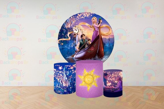 Princess Cartoon Inspired Round Backdrop Cylinders Cover Round Backdrop Cover Photo Photography Background