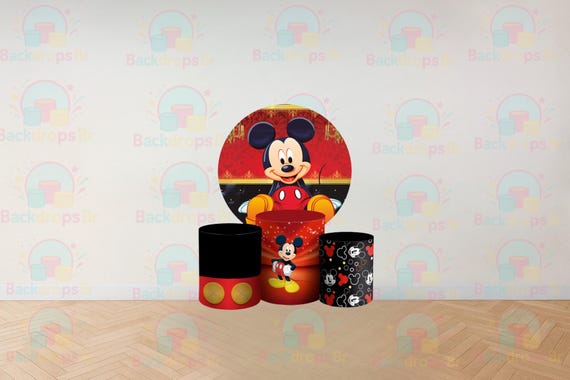 Cartoon Inspired Round Backdrop Cylinders Cover Round Backdrop Cover Photo Photography Background