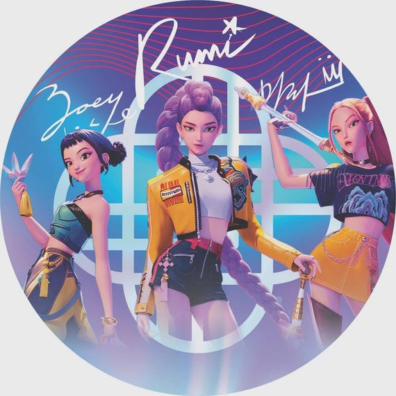 K-pop Cartoon Demon Hunter Inspired Round Backdrop | Round Backdrop Cover | Photo Photography Background