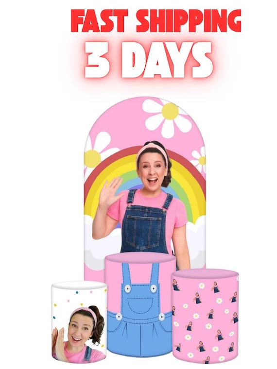 Ms Rachel Arch Backdrop Set | 4 Covers + Cylinder Covers for Birthday Party