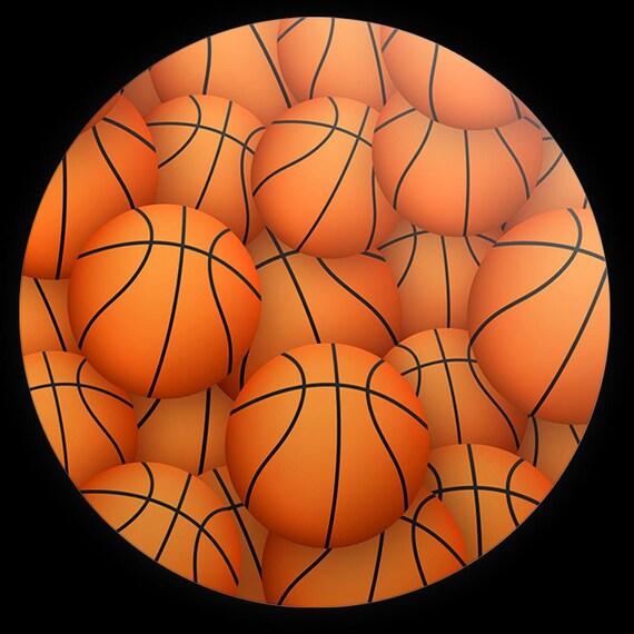 Cartoon basketball Inspired Round Backdrop | Round Backdrop Cover | Photo Photography Background