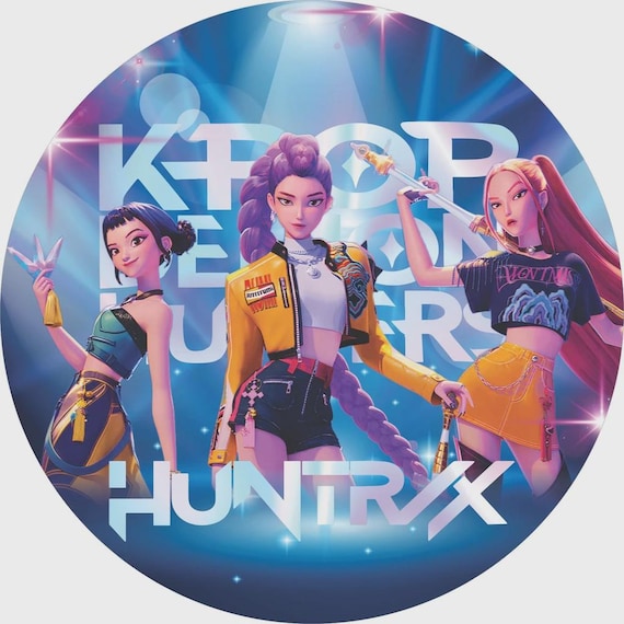 K-pop Inspired Cartoon Demon Hunter Kpop Round Backdrop | Round Backdrop Cover | Photo Photography Background