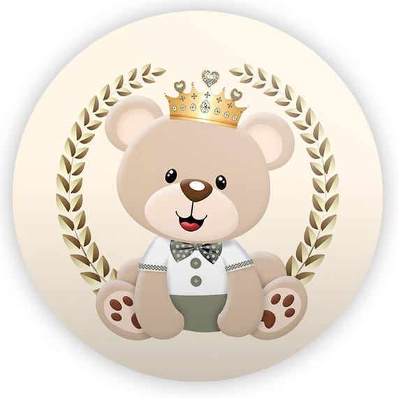 Royal Bear Inspired Round Backdrop | Round Backdrop Cover | Photo Photography Background