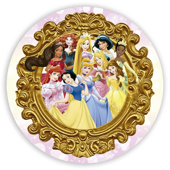 Cartoon princess Inspired Round Backdrop | Round Backdrop Cover | Photo Photography Background