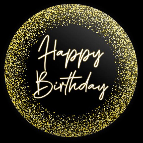 Happy Birthday Cartoon Inspired Round Backdrop | Round Backdrop Cover | Photo Photography Background