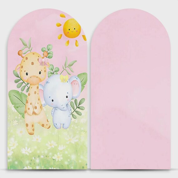 Safari Arch Backdrop Cover Backdrop 2 pieces|Birthday Backdrop| baby shower backdrop | safari